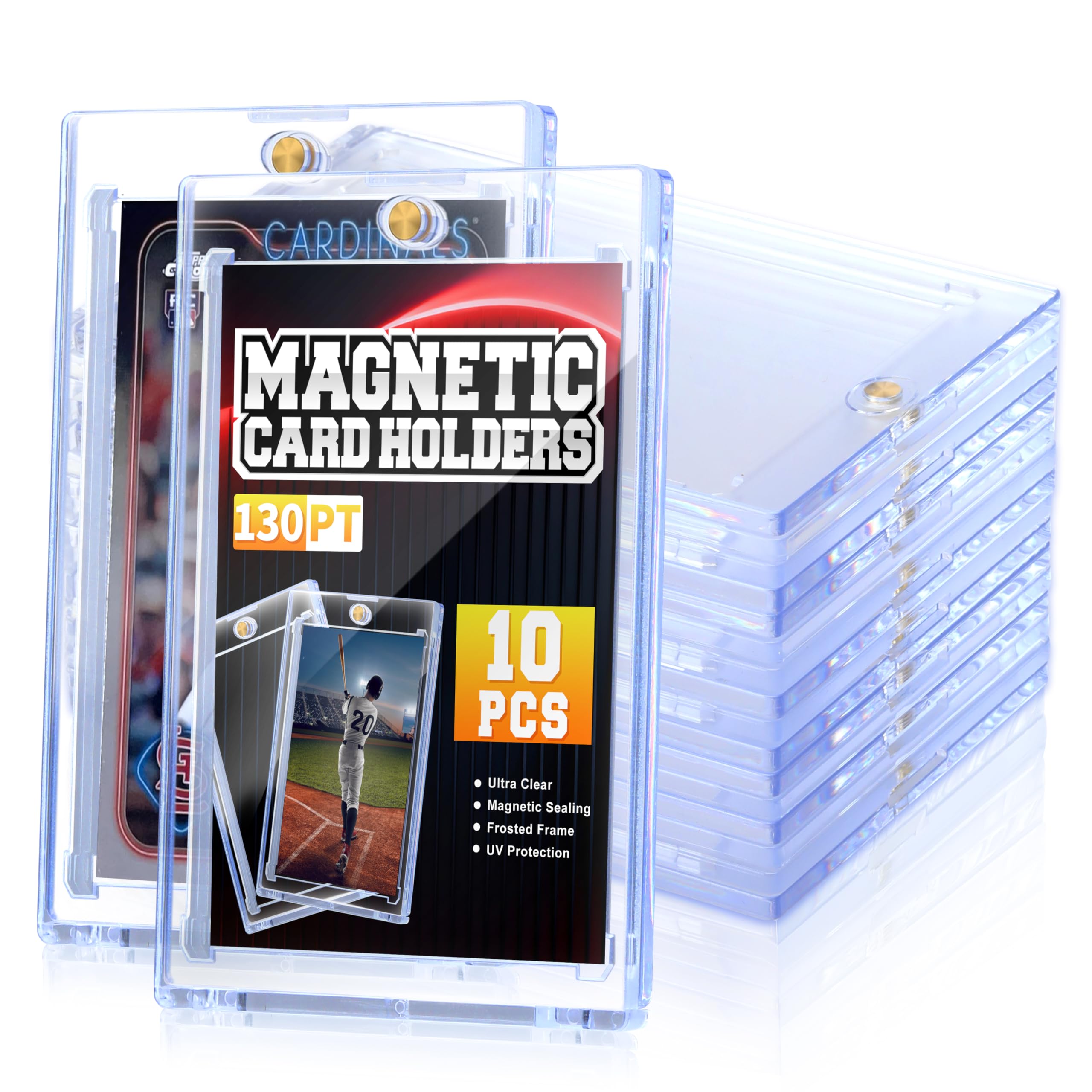 Amazon.com: QTYORD 10 Pack 130PT Magnetic Card Holder for Trading