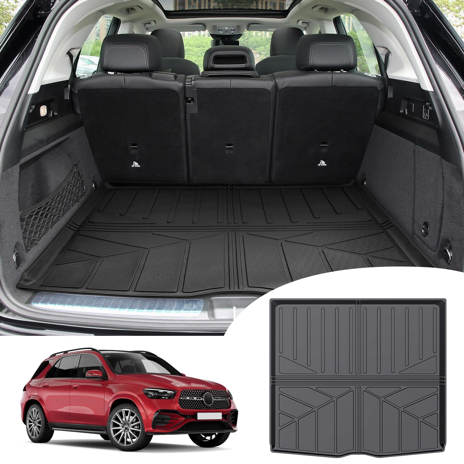 Cargo Mat Compatible with 2020-2023 Mercedes-Benz GLE Class 5 Passenger Trunk Mat All Weather Cargo Liner Trunk Liner for 2023 Mercedes Benz GLE Accessories(Not Fit Coupe)