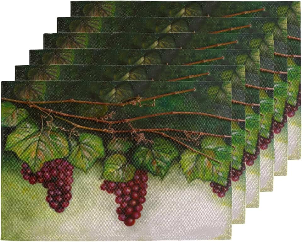 grape placemats Home & Kitchen
