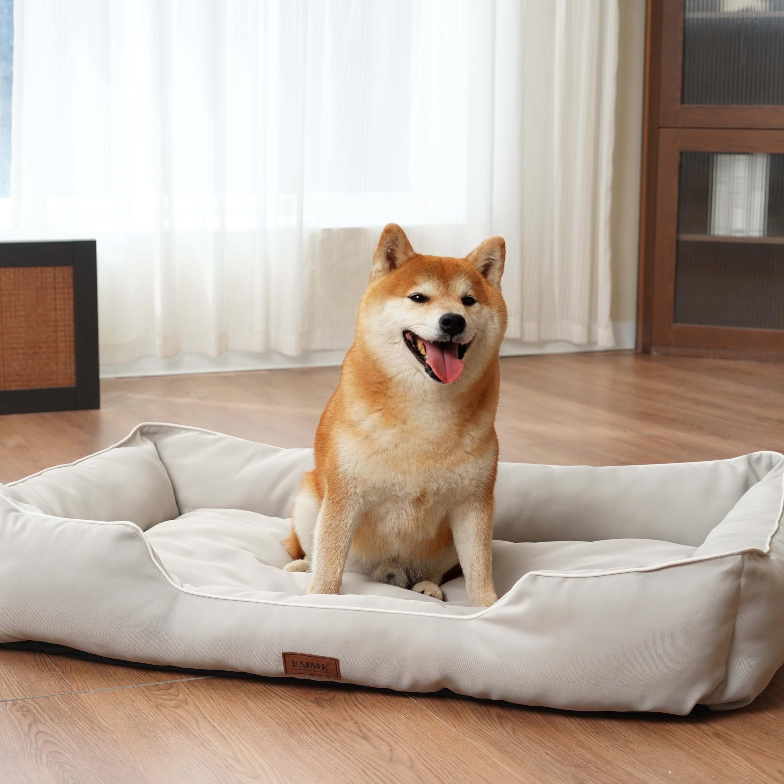 Amazon | EMME 一体型犬用ベッド ペットベッド 掃除やすい 洗える