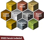 The Army Painter Speedpaint 2.0 Metallics Paint Set, 10 Bottles of Metal Acrylic Contrast Paint in 18ml Incl. 1 Free Basecoating Brush for Miniature Painting