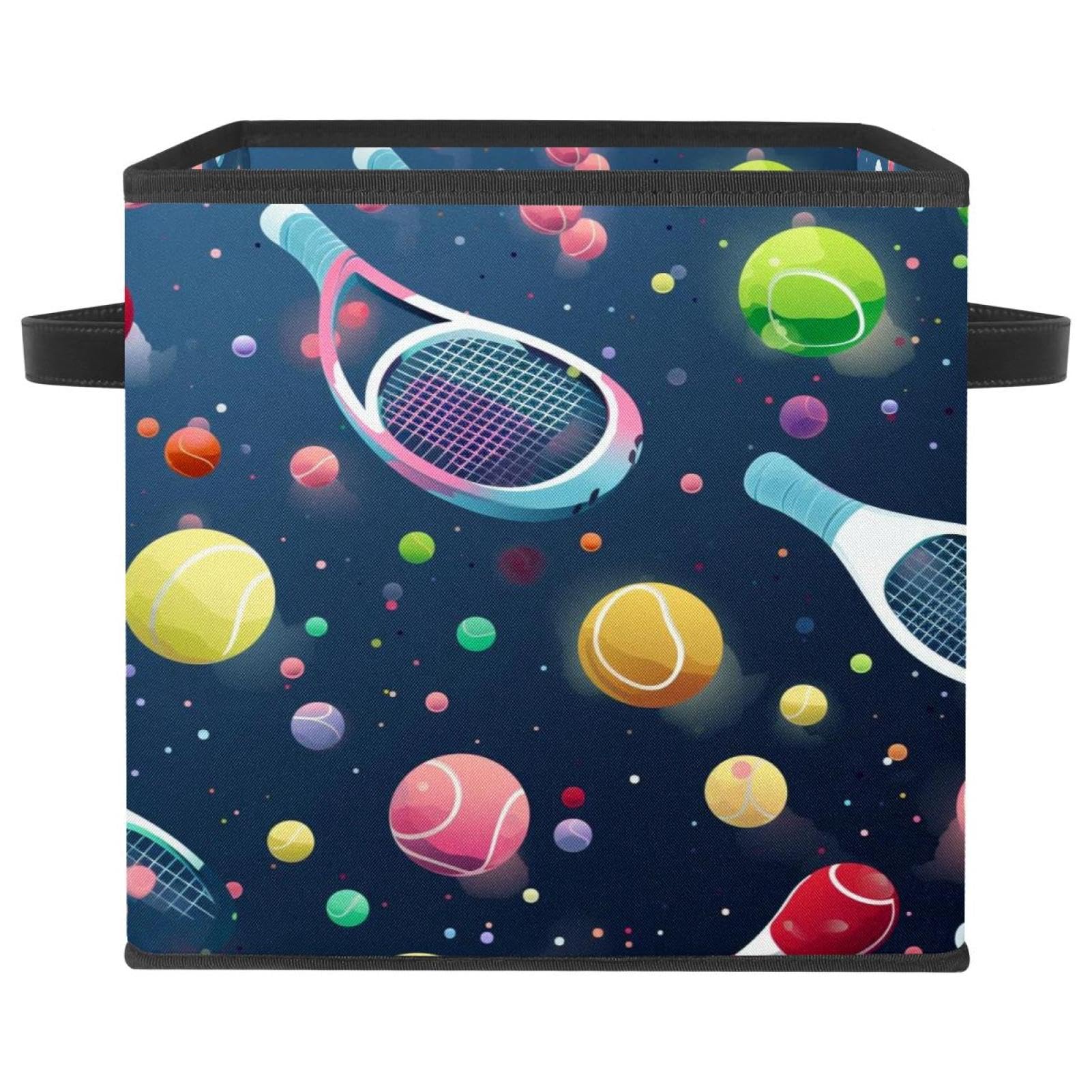 Boîte de rangement pour raquettes de tennis pliable cube