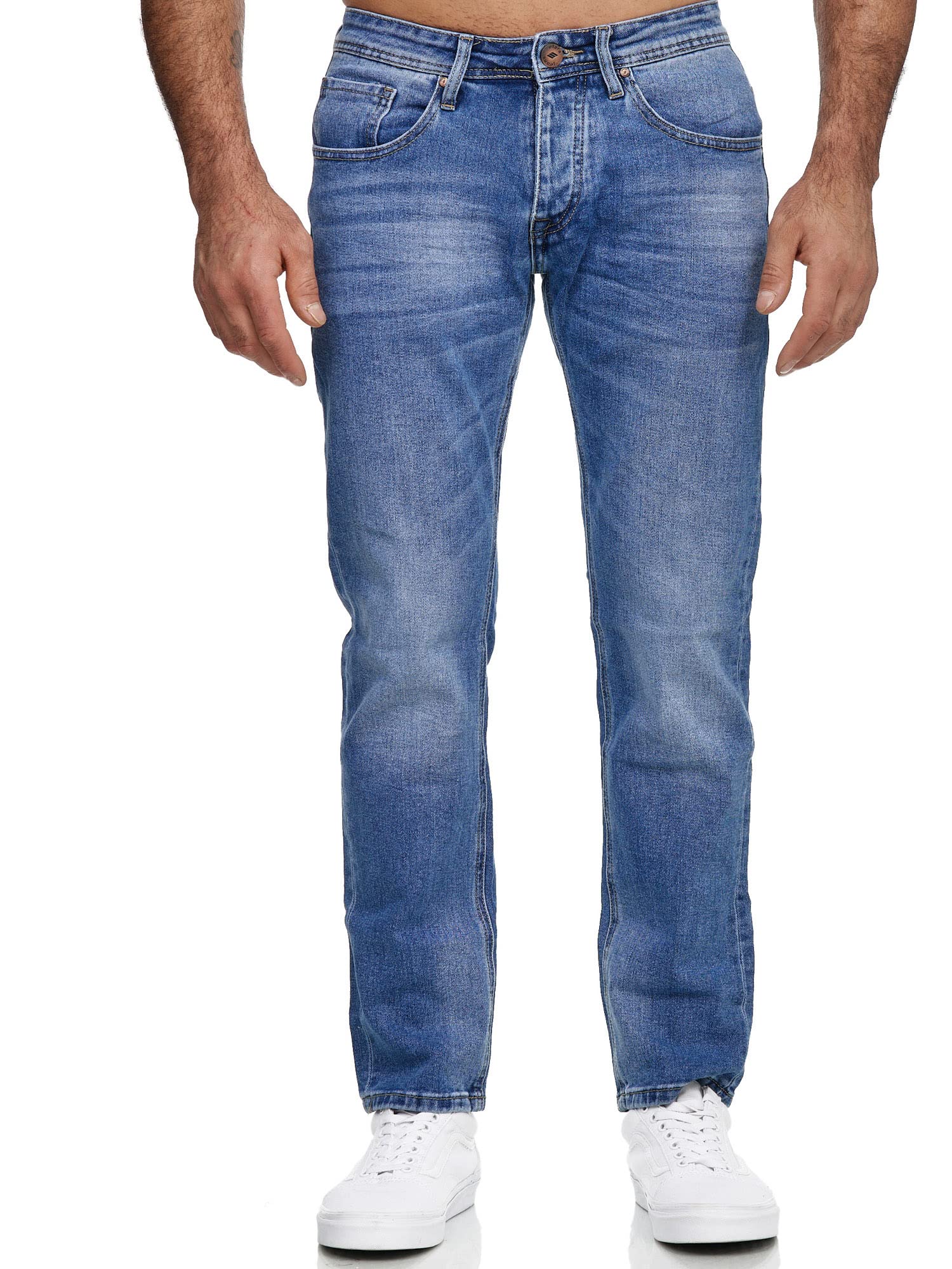 Elara Herren Jeans Slim Fit Hose Denim Stretch Chunkyrayan