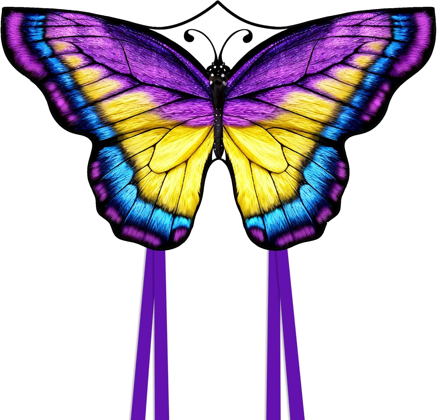 JEKOSEN Butterfly Kite Large Kites for Kids and Adults Beginners Easy to Fly Single Line String with Tail for Beach Trip Park Family Outdoor Games and Activities