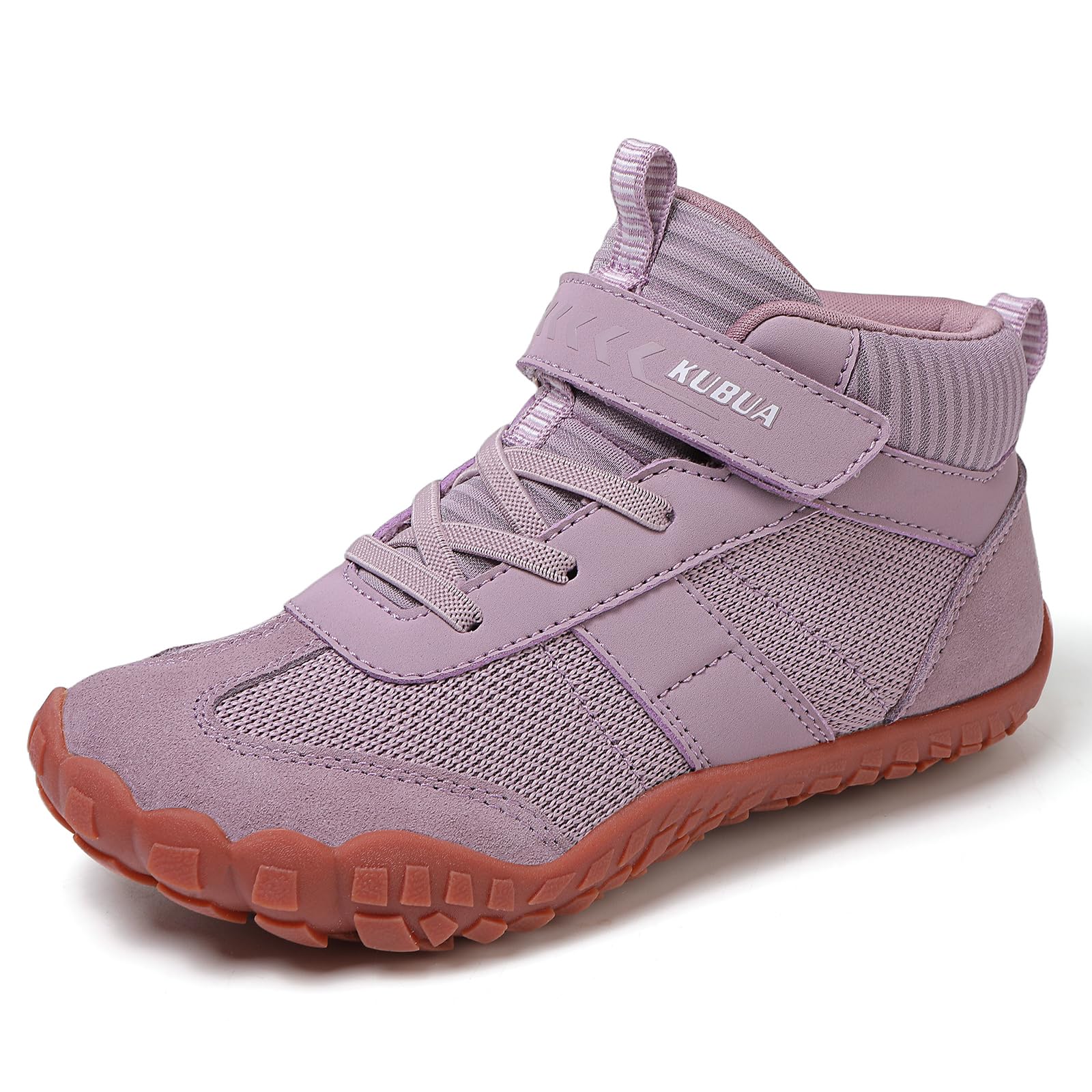 KUBUA Kids High Top Barefoot Shoes Boys Girls Minimalist Zero Drop Sneakers