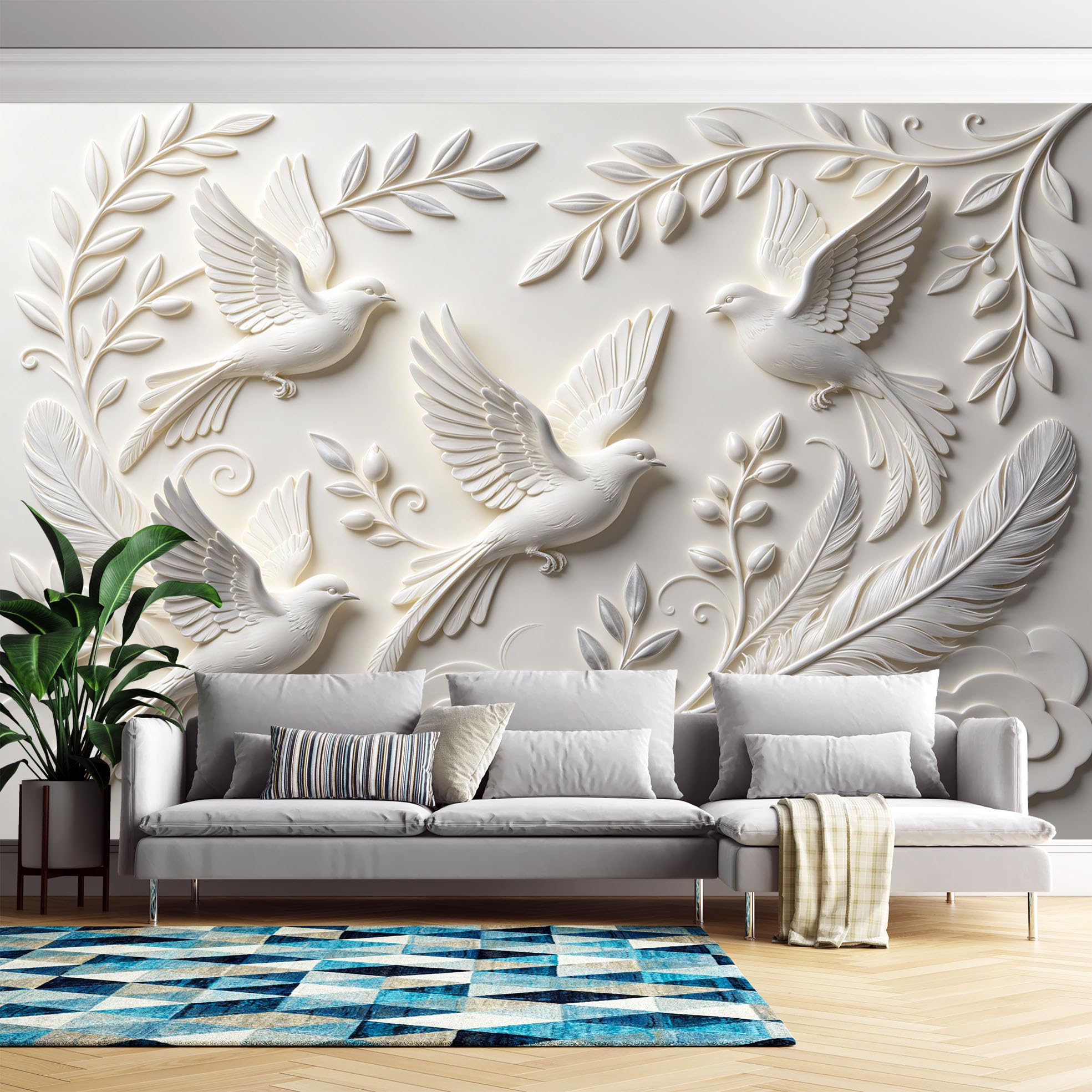 Papier peint autocollant 3D amovible décoration murale relief chambre 280x460