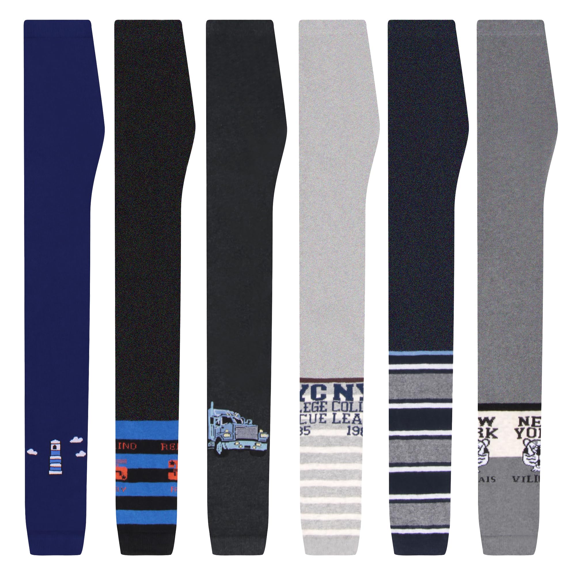 L&K-II 6er Pack Thermounterwäsche Kinder Jungen Leggings Kinder Hosen Pants Herbst Frühling Baumwolle Knöchellang 2786VA