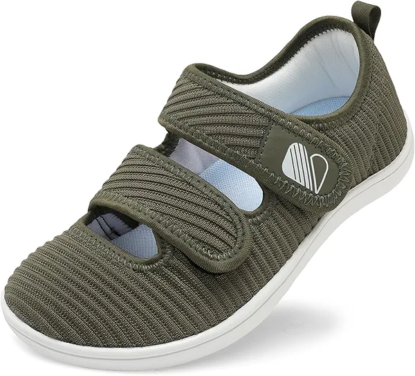 Besroad Womens Walking Shoes Wide Diabetic Shoes Adjustable Barefoot Casual Sneakers Breathable Zero Drop Arthritis Edema Sneakers Indoor Outdoor