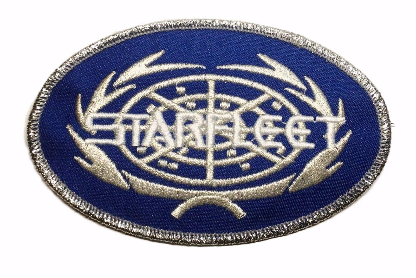 Star SciFi Trek Star Fleet Name Logo 4" Wide Embroidered Iron on Patch