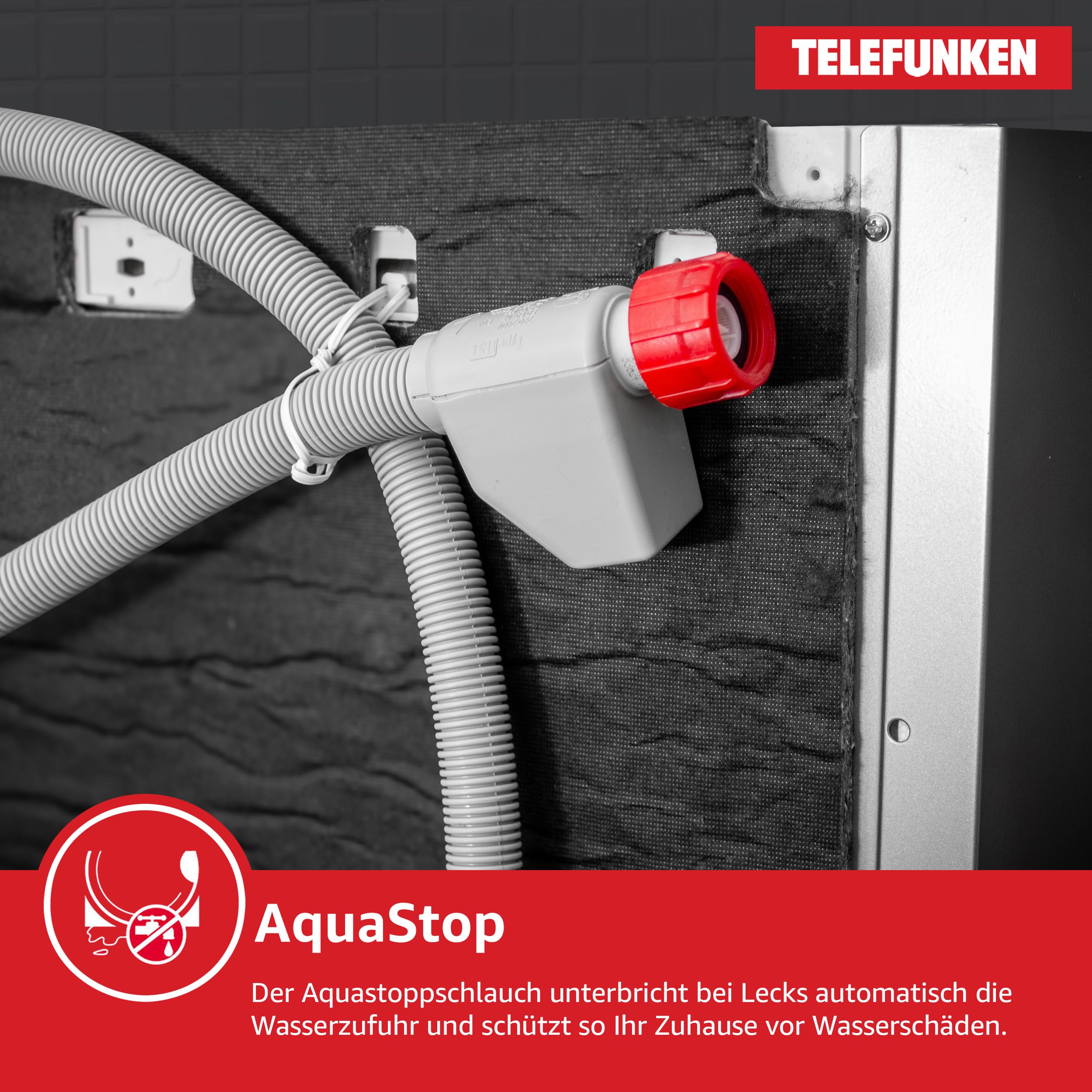Telefunken Geschirrspüler freistehend 60 cm Silber 12 Maßgedecke 6 Programme AquaStop leise 45 dB