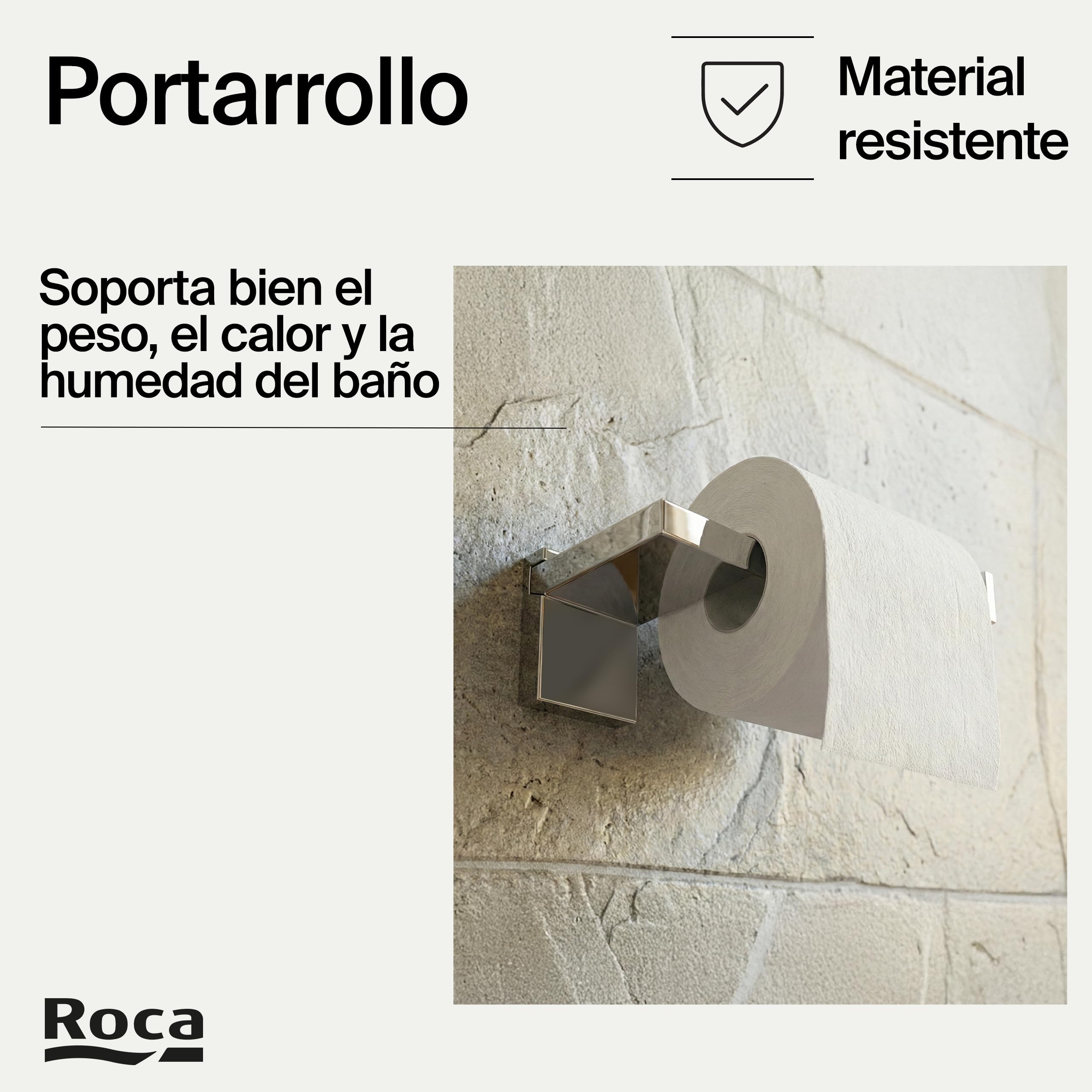Roca,Rubik,Portarrollo sin tapa (Posibilidad de instalación mediante tornillería o adhesivo),A816850001