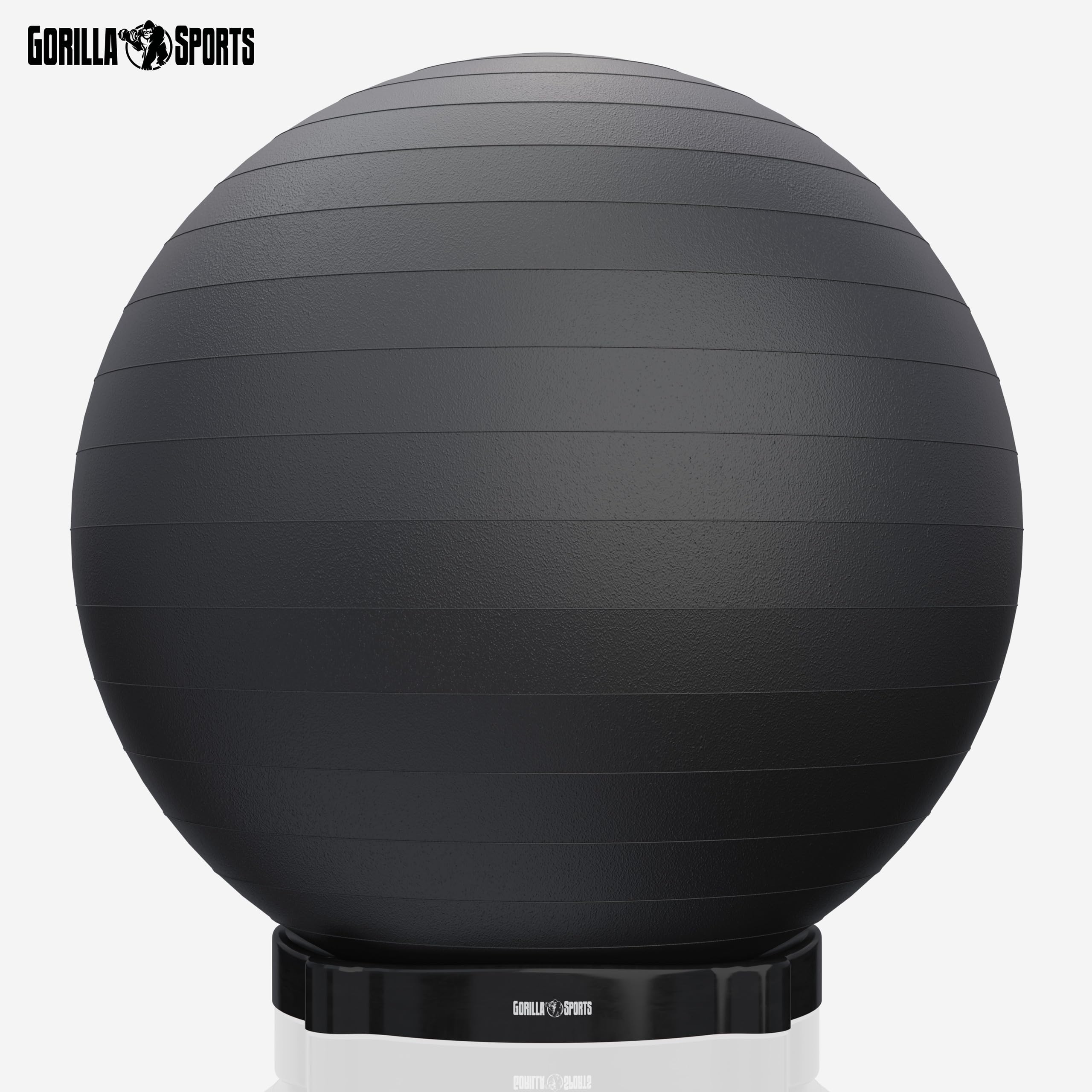 Gorilla Sports Support de stabilité pour Ballon de Fitness 55 à 75 cm