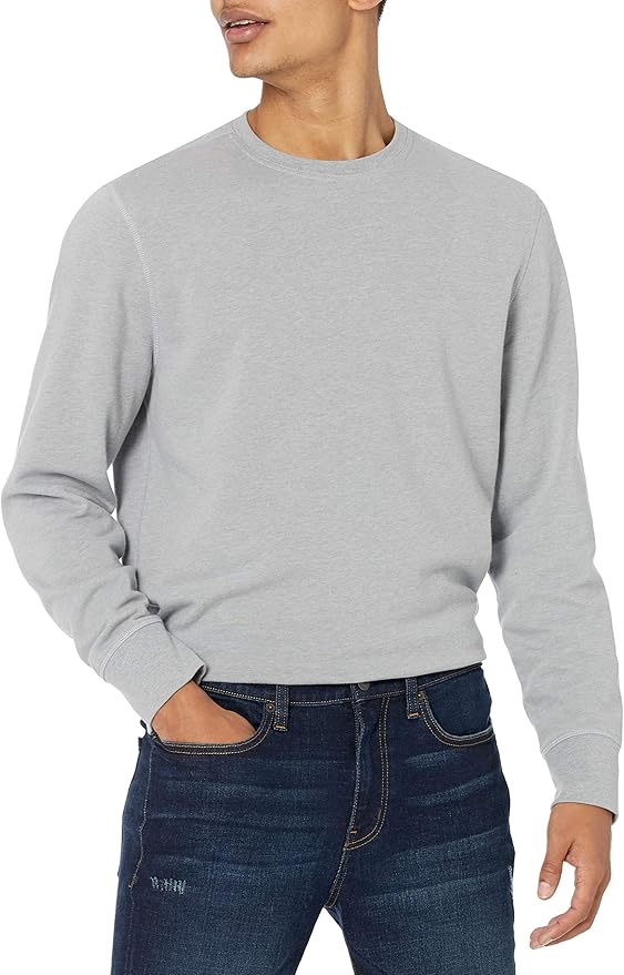 Amazon Essentials Hombre Sudadera Ligera de Felpa con Cuello Redondo y Manga Larga