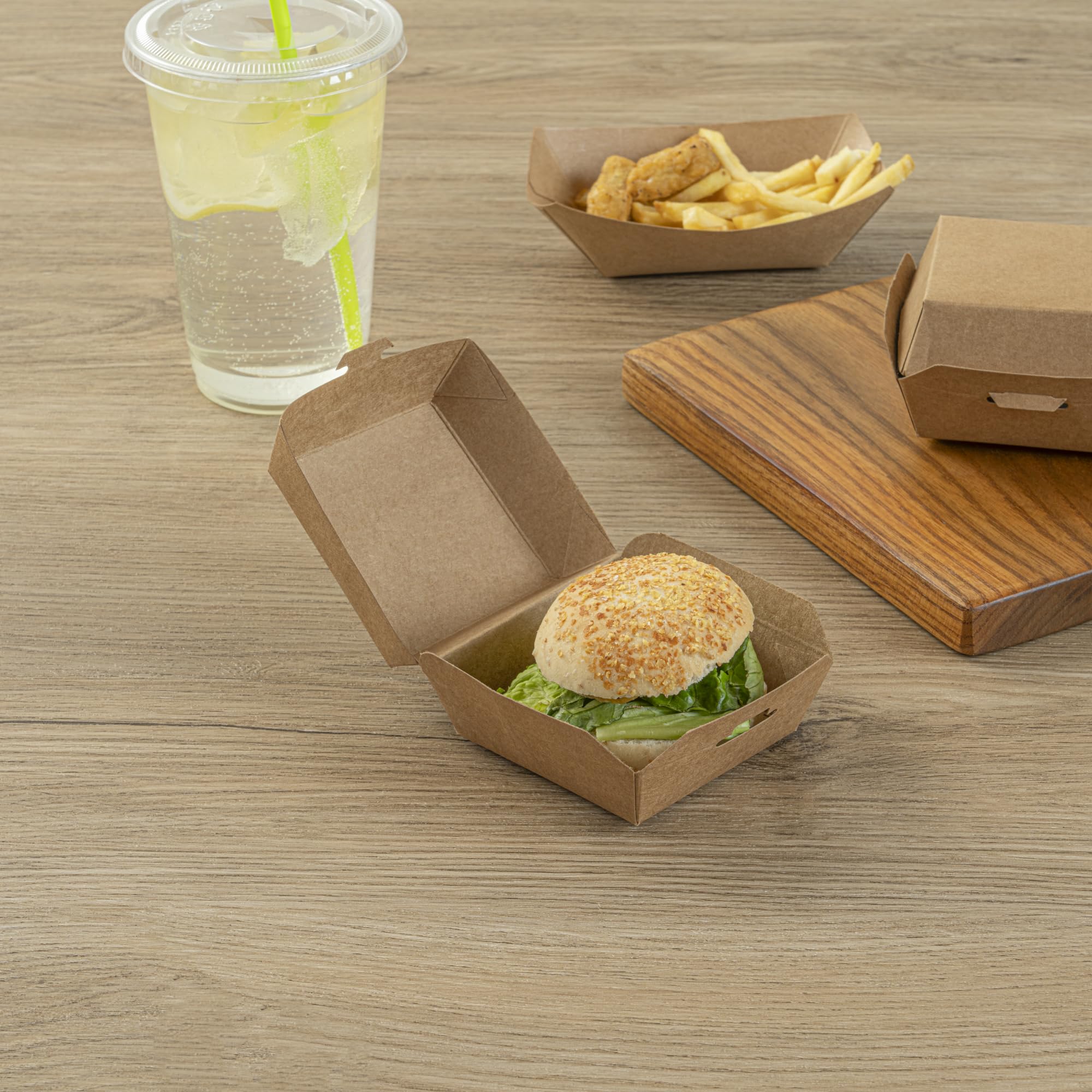 Snapklik.com : Restaurantware 2.8 X 2.8 X 2 Inch Mini Burger Boxes 100 ...