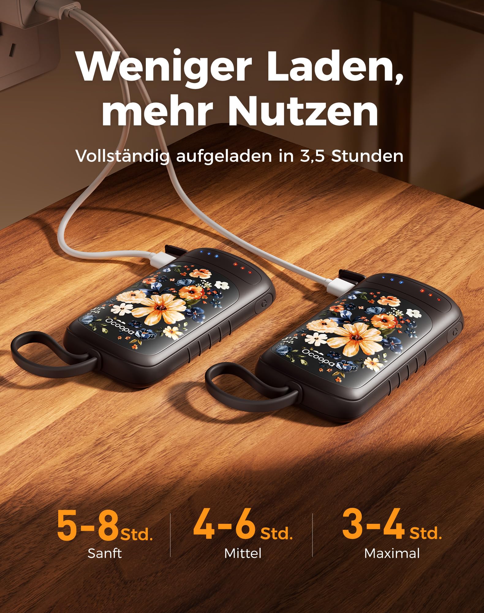 OCOOPA Handwärmer Elektrisch, Beidseitige Erwärmung, 2s Sofortwärme, 8 Std. Laufzeit, 67g leicht, Wiederverwendbar Taschenwärmer für Camping, Jagen, Pendeln, Geschenke für Männer, UT5 DuoHeat