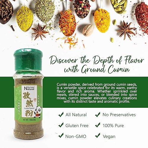 Miniatura 4 de NPG Polvo de comino molido de 1 onza, sin gluten, sin OMG, semillas de comino molidas a granel para platos mediterráneos y del suroeste de Asia