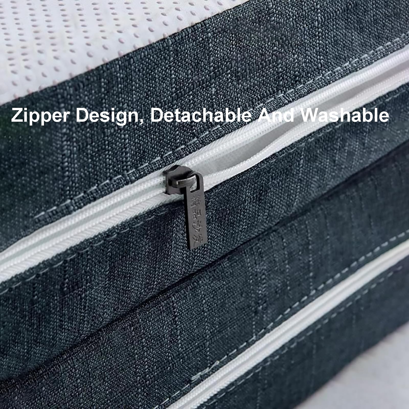 Cubrecolchón plegable de espuma viscoelástica, portátil, de cuatro pliegues, para viajes y uso de invitados, con funda lavable, cómoda solución de colchón para el suelo