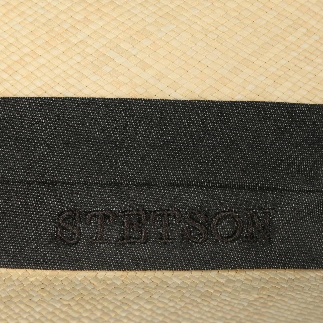 Stetson Jenkins Strohhut Bogarthut Fedora UV-Schutz 40 Made in Italy Herren Frühling Sommer