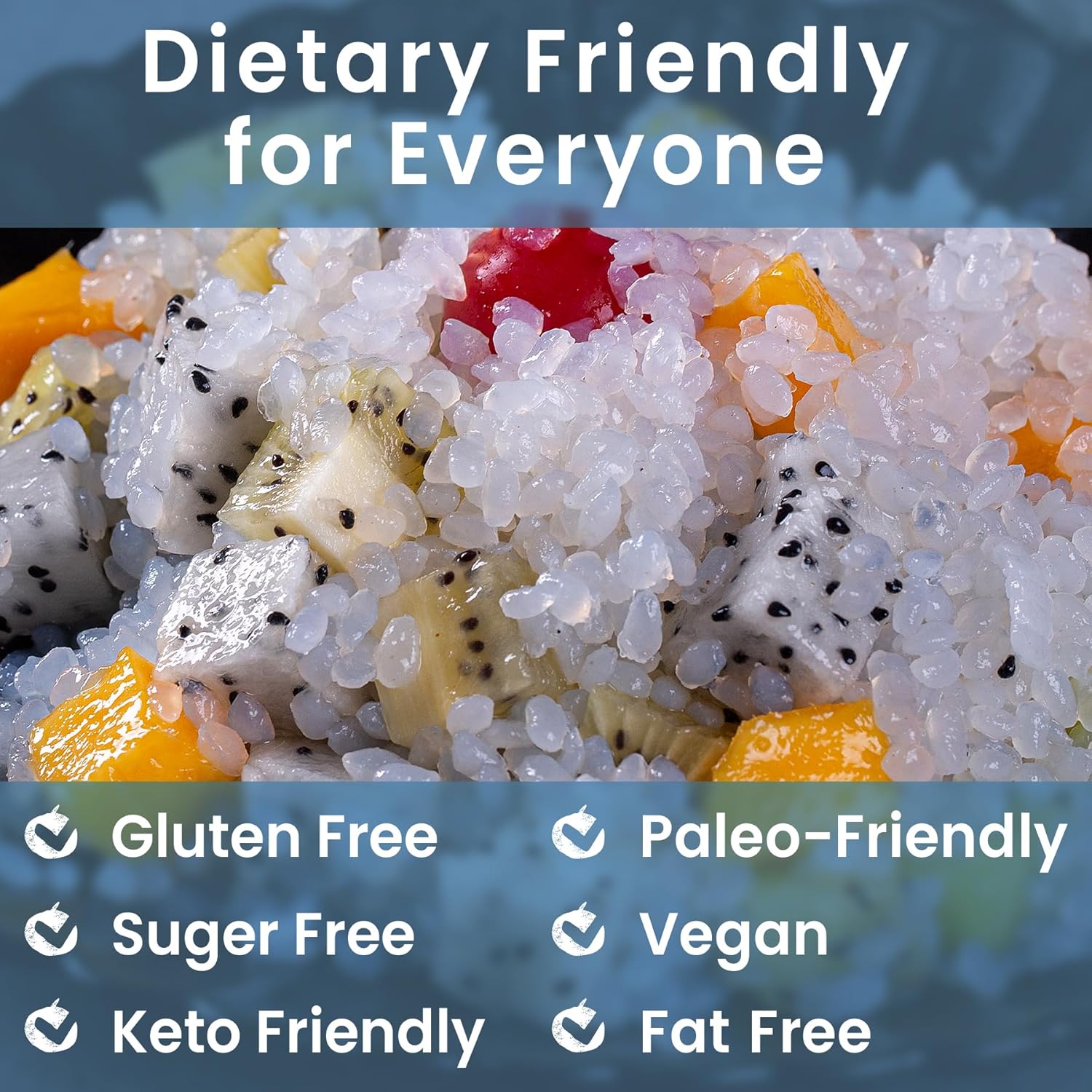 Hethstia Konjac Rice, 12 Packs Low Carb Shirataki Rice, Keto, Vegan, Gluten-Free, Sugar-Free, Low Calorie, 0 Fat, Ready-to-Eat Healthy Food & Holiday Gifts