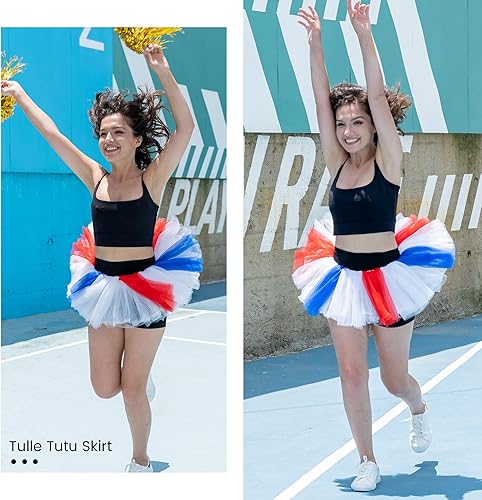 Miniatura 3 de Simplicity - Falda tipo tutú clásica de 5 capas para mujer