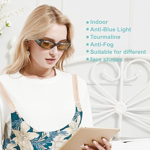 Miniatura 4 de Yourga Anteojos secos para aliviar los ojos, bloqueo de luz azul, gafas de cámara de humedad, lectura de computadorajuegostelevisiónteléfonos, gafas