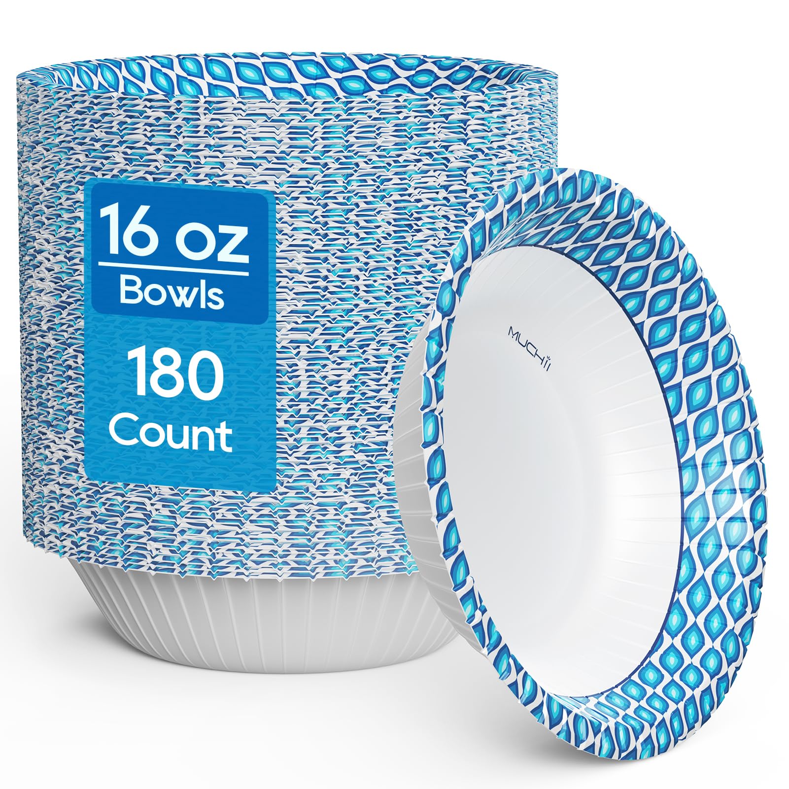 MUCHII 20oz Paper Bowls - 180 Count -9