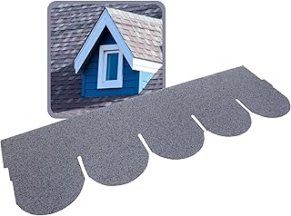 20x Bitumen Dachschindeln Biberschwanz Grau 1 m x 32 cm - 2,6 m² selbstklebend mit Glasvlieseinlage - wetterfest & UV-beständig für Gartenhaus, Carport, Garage, Pavillon