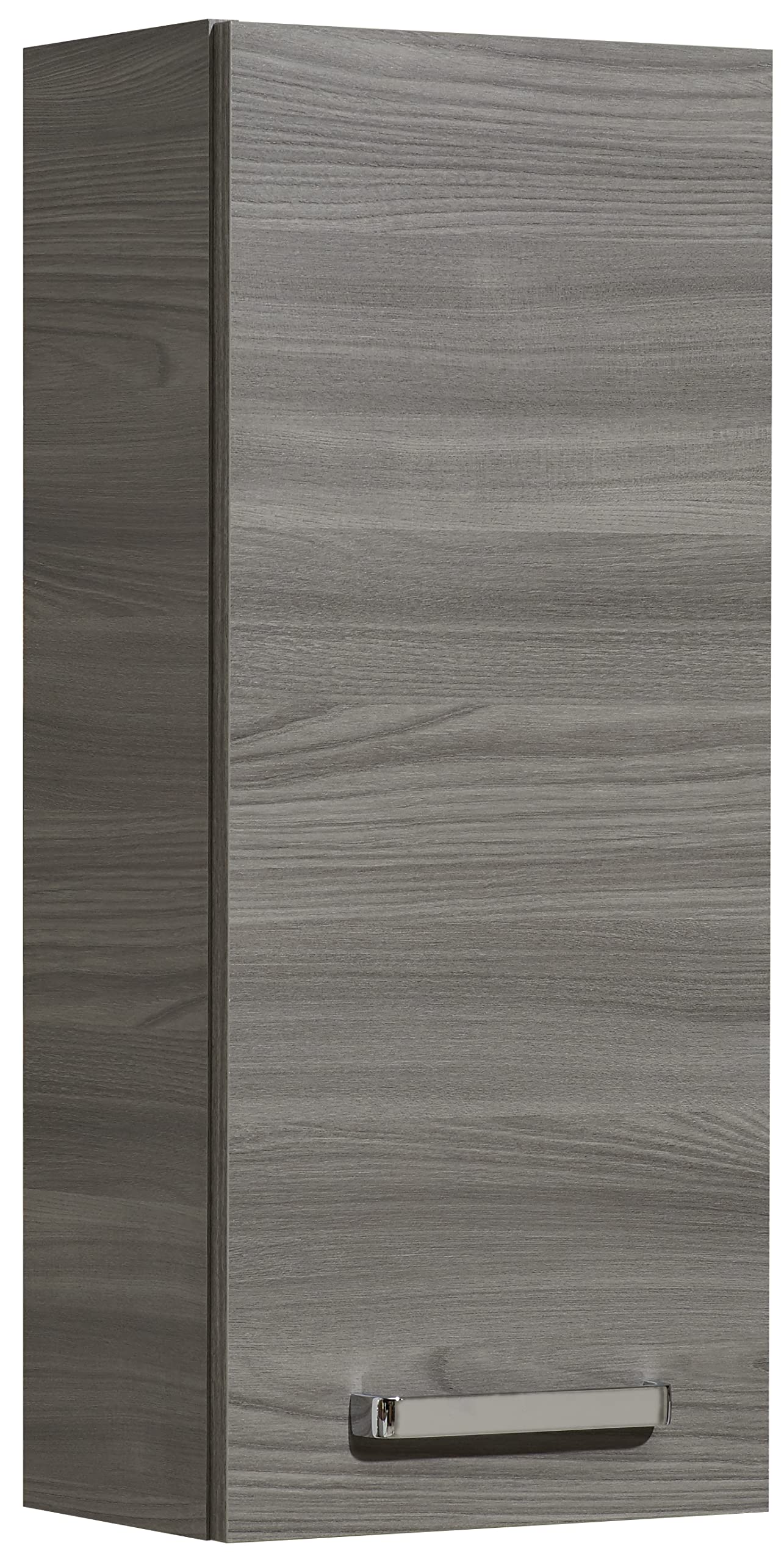 Pelipal Badezimmer Hängeschrank Quickset 912 in Sangallo Grau quer, 30 cm breit | Bad Wandschrank mit 1 Tür und 2 Einlegeböden