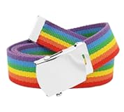 Build A Belt Girl&apos;s Classic Silver 1&period;25" Wide Slider Buckle with Canvas Web Belt