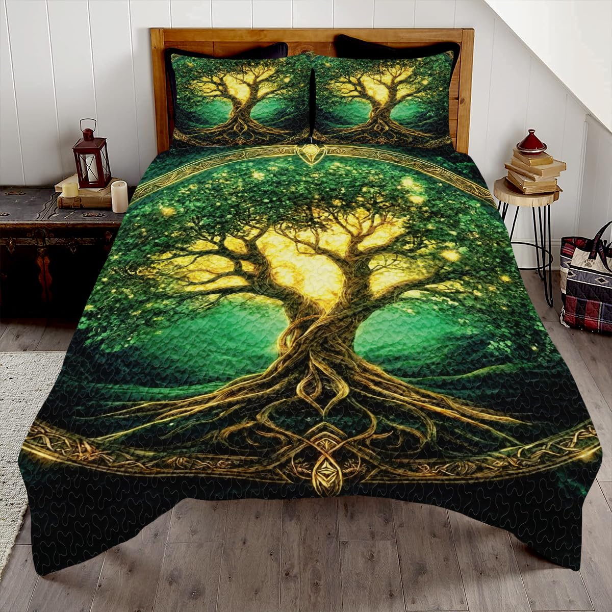 Tekorazi Personalized Tree of Life Quilt Pattern - Colorful Tree of Life Quilt - Tree of Life Bedding Lightweight Tree of Life Quilt for Boys Girls Adults Bedroom (Tree of Life Quilt9)