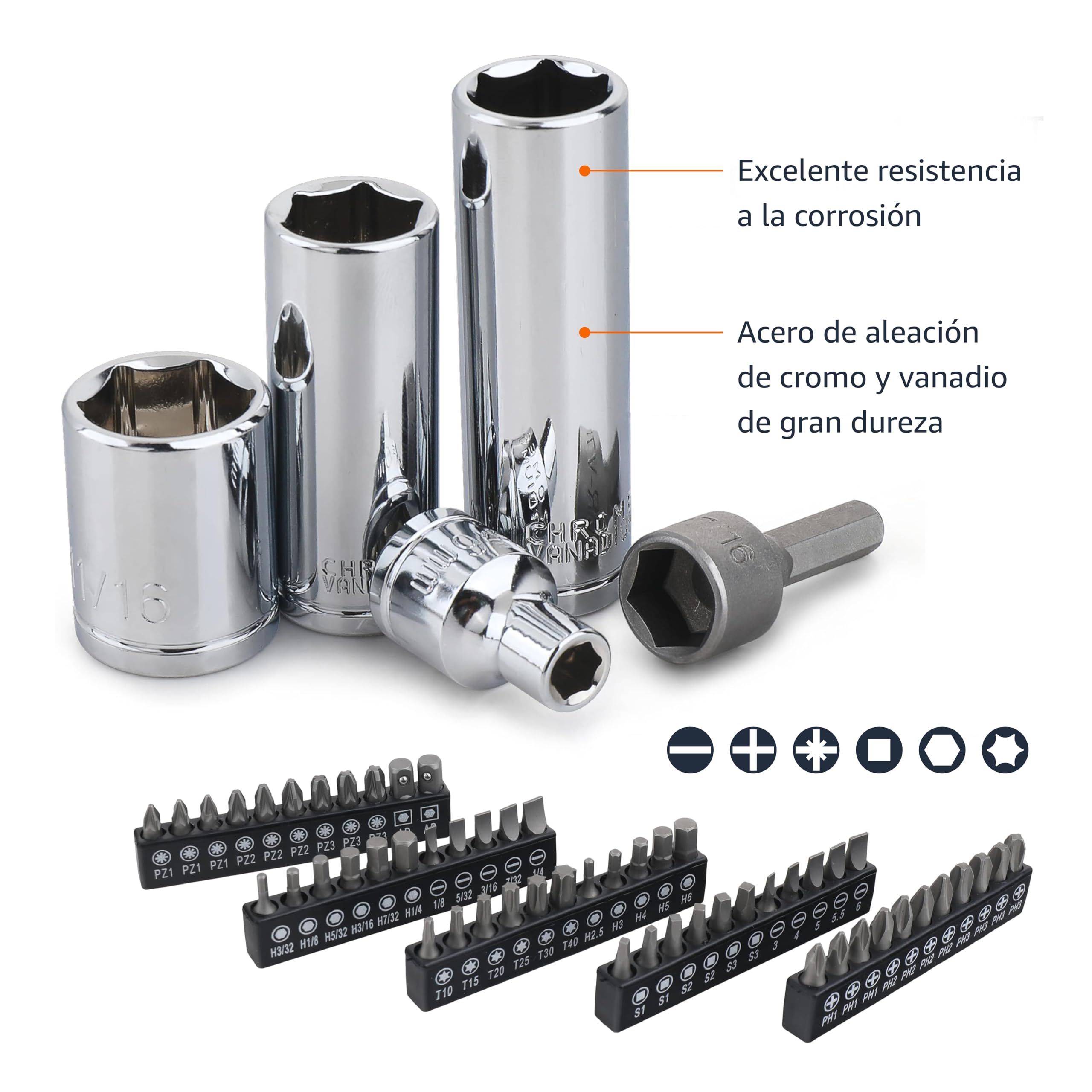 Amazon Basics Juego de llaves (201 unidades)