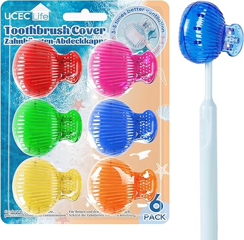 UCEC Fundas de cabeza de cepillo de dientes de viaje, funda para tapas de cepillo de dientes, estuche de cabeza de cepillo de dientes, clip de