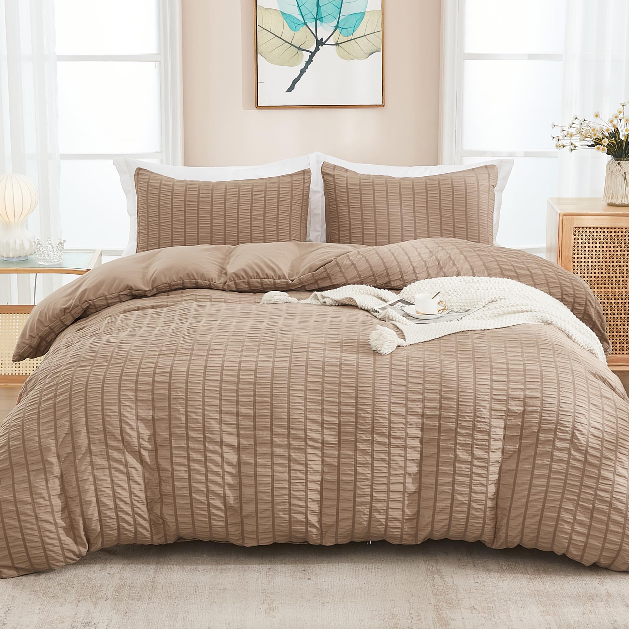 Amazon.com: AveLom Taupe Duvet Cover King(104 x 90 inches