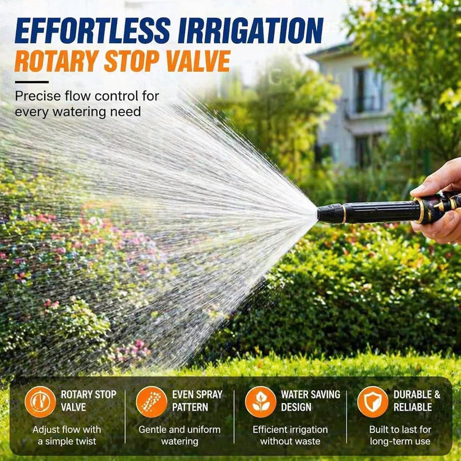 2-Pack High Pressure Water Hose Nozzle, Heavy Duty Adjustable Twist Hose Nozzle Jet Sweeper Nozzle, Pressure Washer Hose Attachment, Jet Sweeper Spray Nozzle for Garden, Lawn, Patio Cleaning