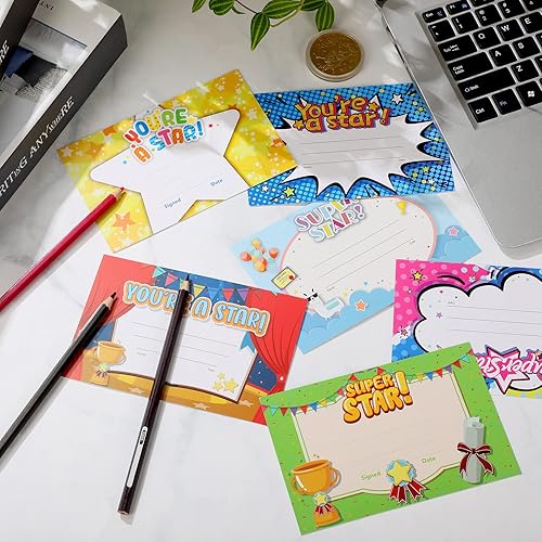 Miniatura 3 de Eaasty 180 piezas de premios de reconocimiento de regreso a la escuela Certificados de Premio para Niños Estudiantes Certificados de Premio