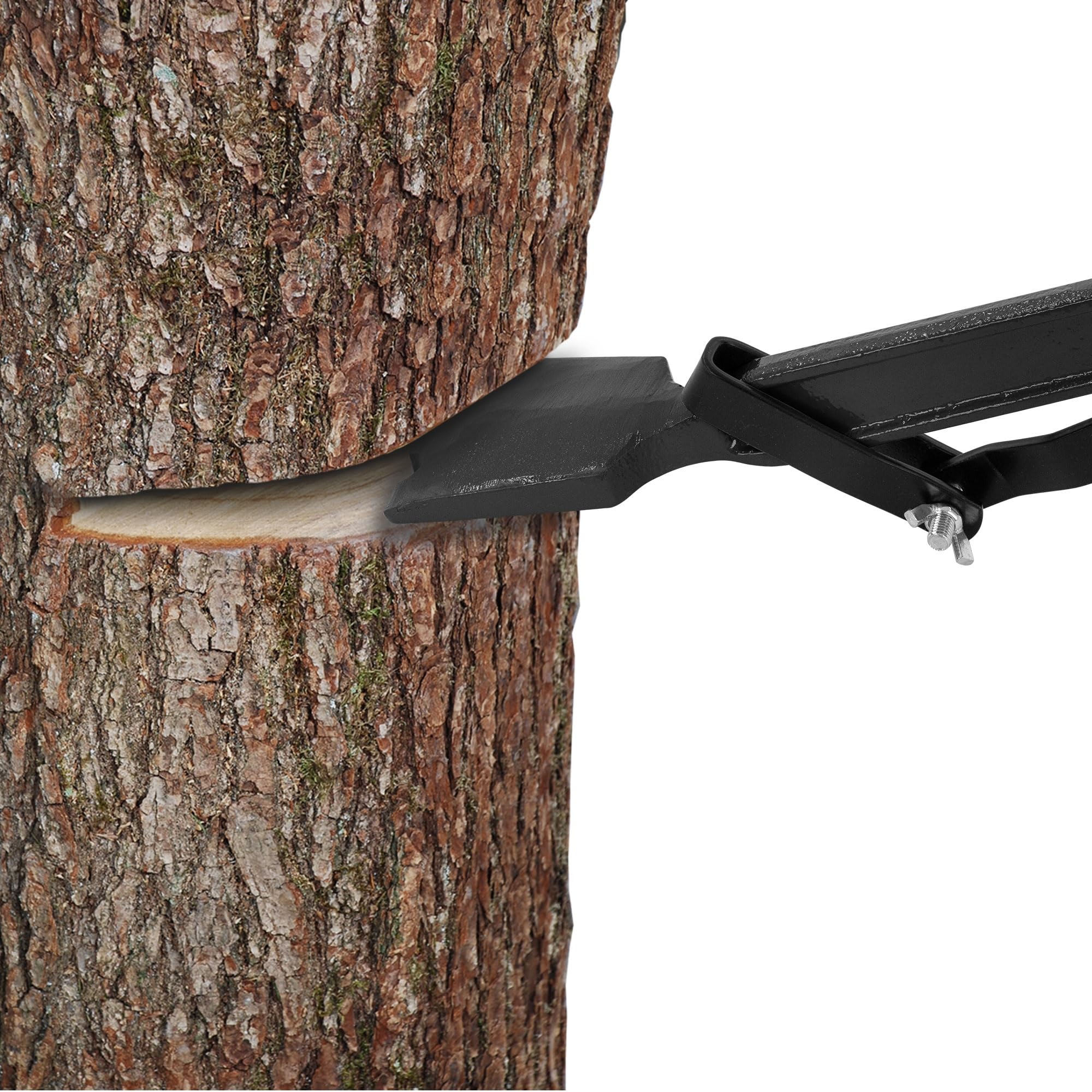 ECD Germany Levier d'Abattage d'Arbres avec Crochet Courbé Outil Forestier Robuste Arbre-ascenseur Acier 80cm Manche Caoutchouté Antidérapante Charge max. 500kg Coupe Inclinée pour Bûches Sylviculture