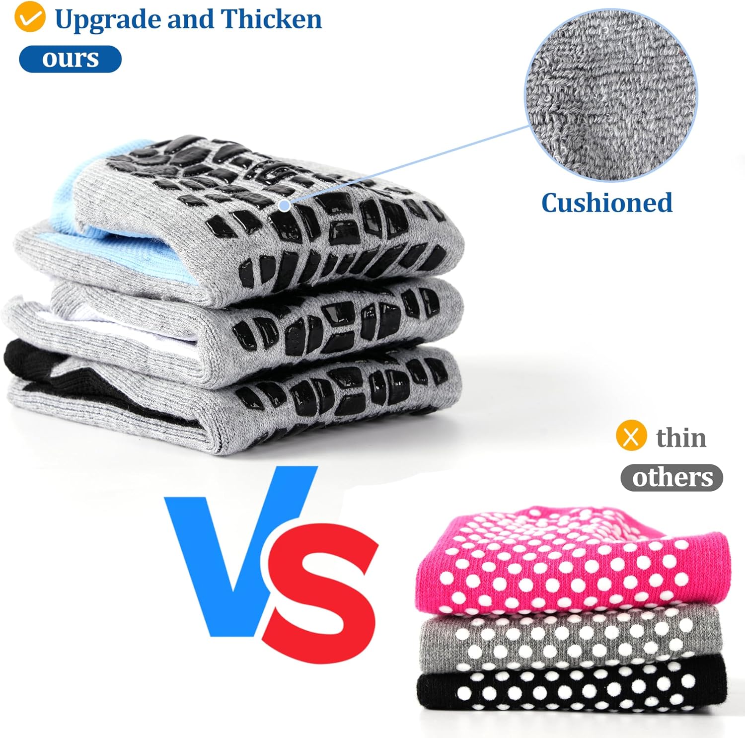 ELUTONG Men Non Slip Anti-Skid Socks 3 Pairs Tile Wood Floors Sticky Grips Ankle Socks for Yoga Pilates Workout Hospital - Image 5