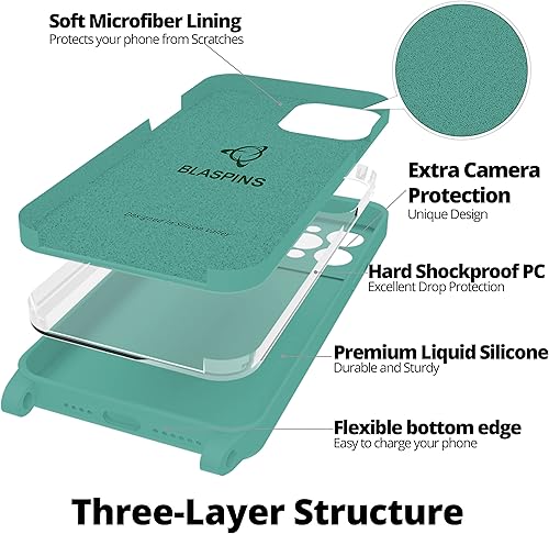 Miniatura 6 de Blaspins Funda de teléfono con correa cruzada para iPhone 12 Pro Max, cuerda ajustable, cordón para el cuello del cinturón, cordón desmontable de