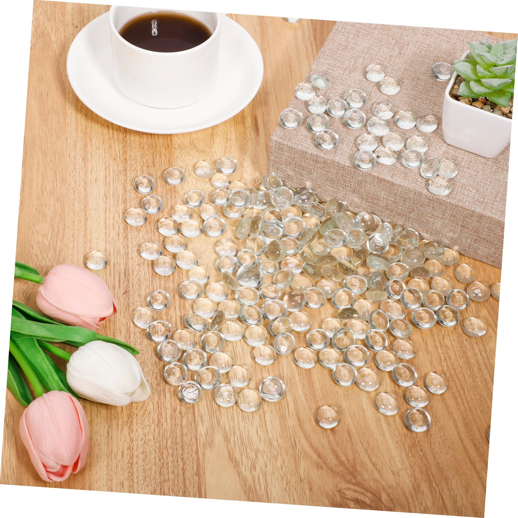 Alipis 750pièces Transparent Galets pour Remplissage De Décorations pour Aquariums Et