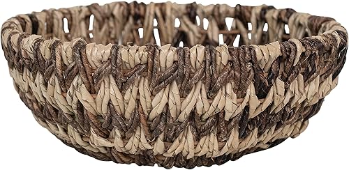 Bloomingville Organizador pequeño de fibra de plátano y buri tejido para almacenamiento, cesta natural y marrón disponible en Yaxa Guatemala