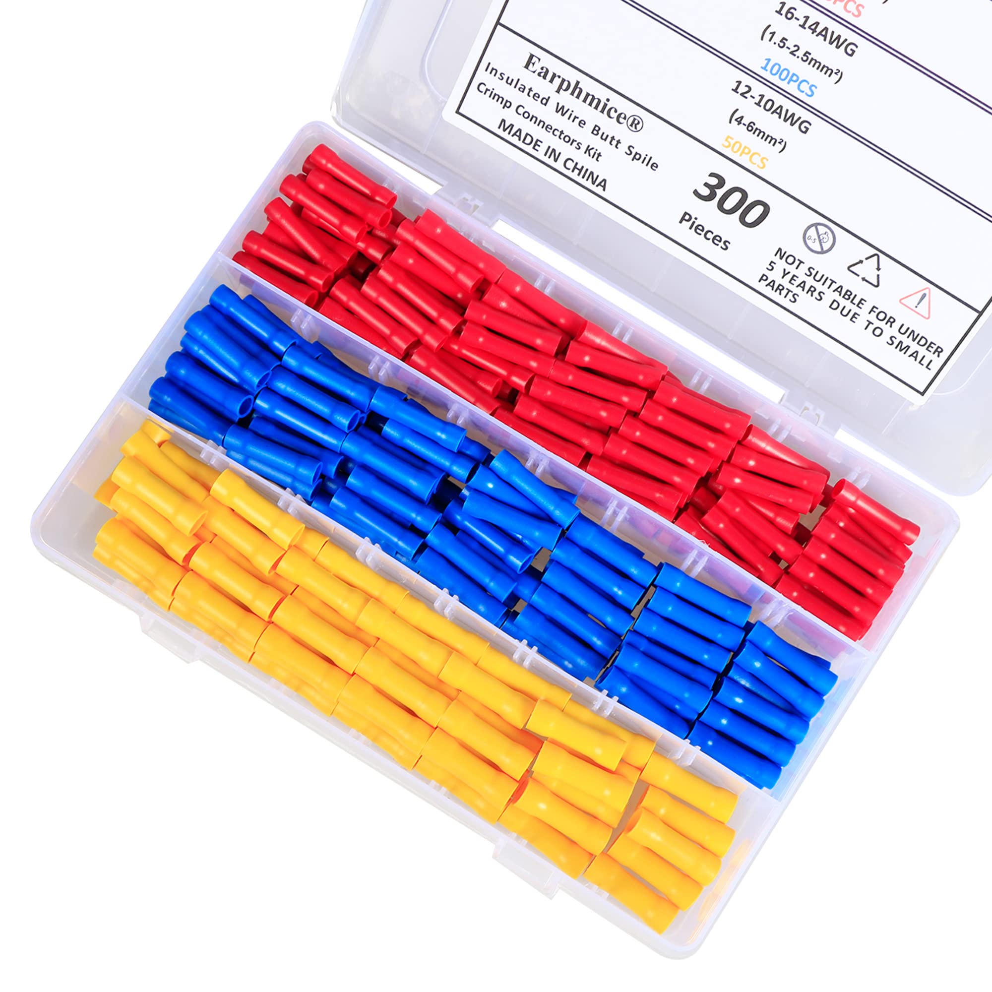 300-Pack Electrical Wire Butt Connectors – Splice All Wire Sizes, Heat Shrink Style 2 thumbnail image