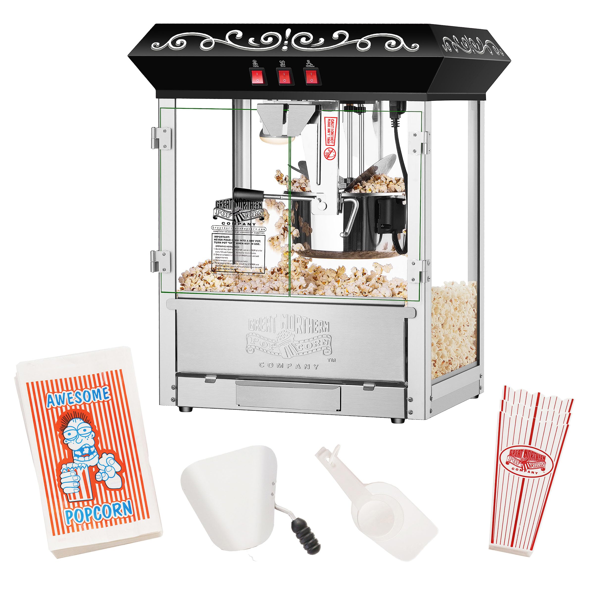 Amazon.com: Perfect Popper Popcorn Machine - 10oz Stainless-Steel