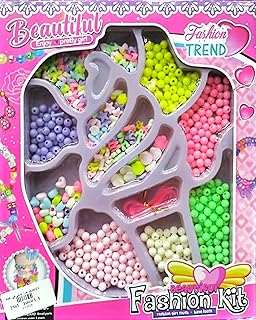 لعبة تزيين الخرز لتصميم الإكسسوارات للبنات من Next Store، مجموعة متعددة الألوان، لعبة إبداعية لتصميم الإكسسوارات، لعبة تعليمية للأطفال، تزيين خرز مرحة