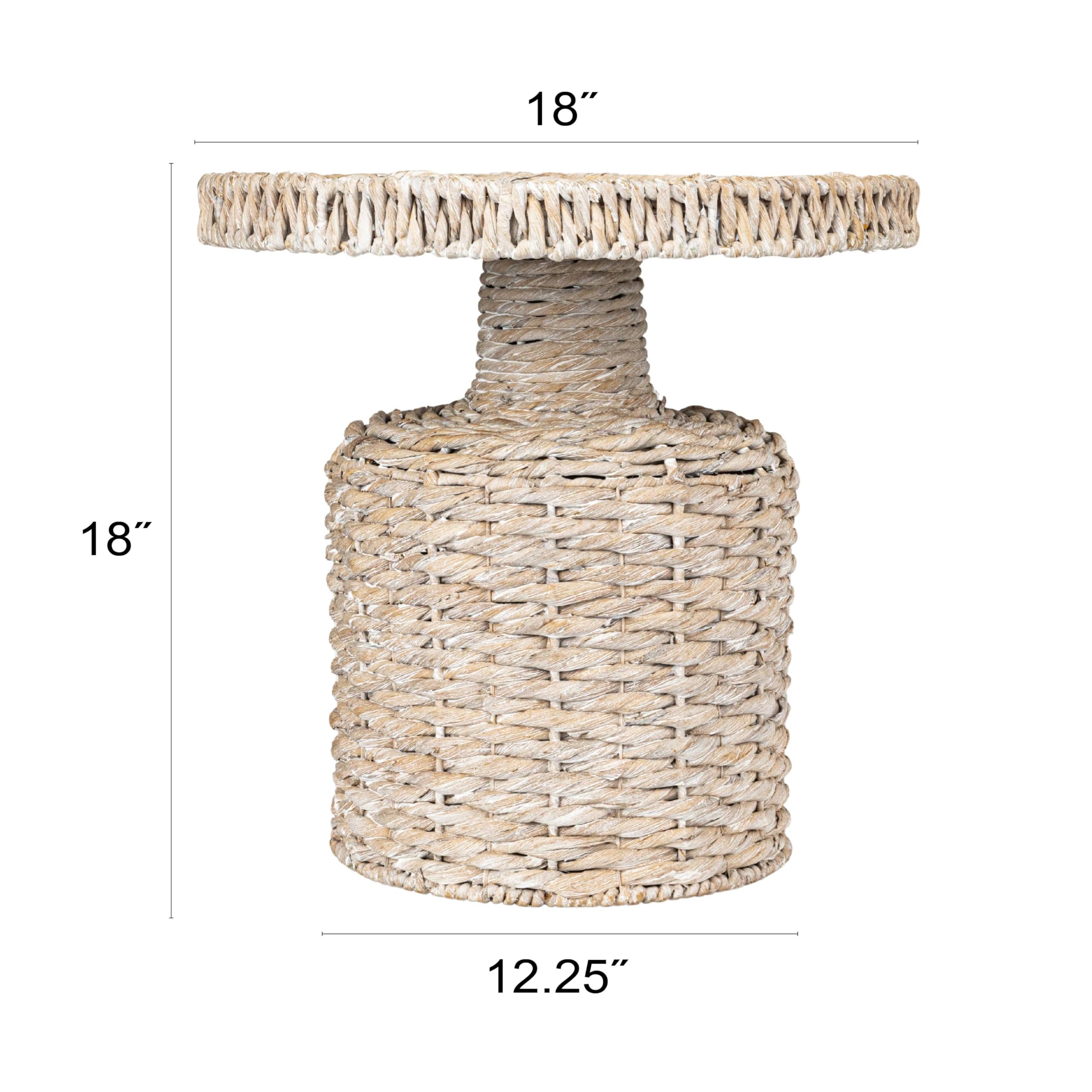 Amazon.com: Bloomingville Hand-Woven Water Hyacinth Table