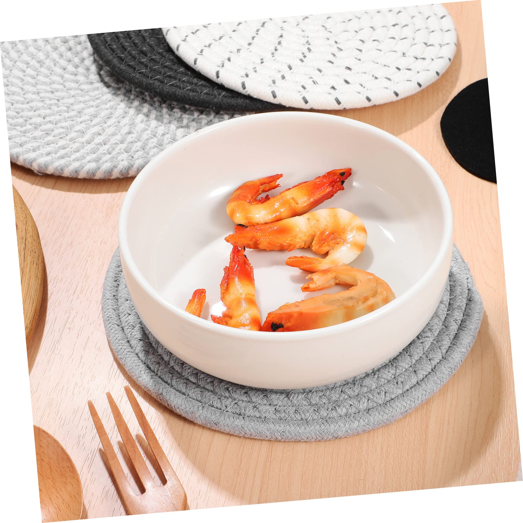 Mikinona Juego de Protectores para Sartenes Redondos Antideslizantes de Fieltro con Forma de Flor, Accesorios Esenciales de Cocina y Soporte para Ollas