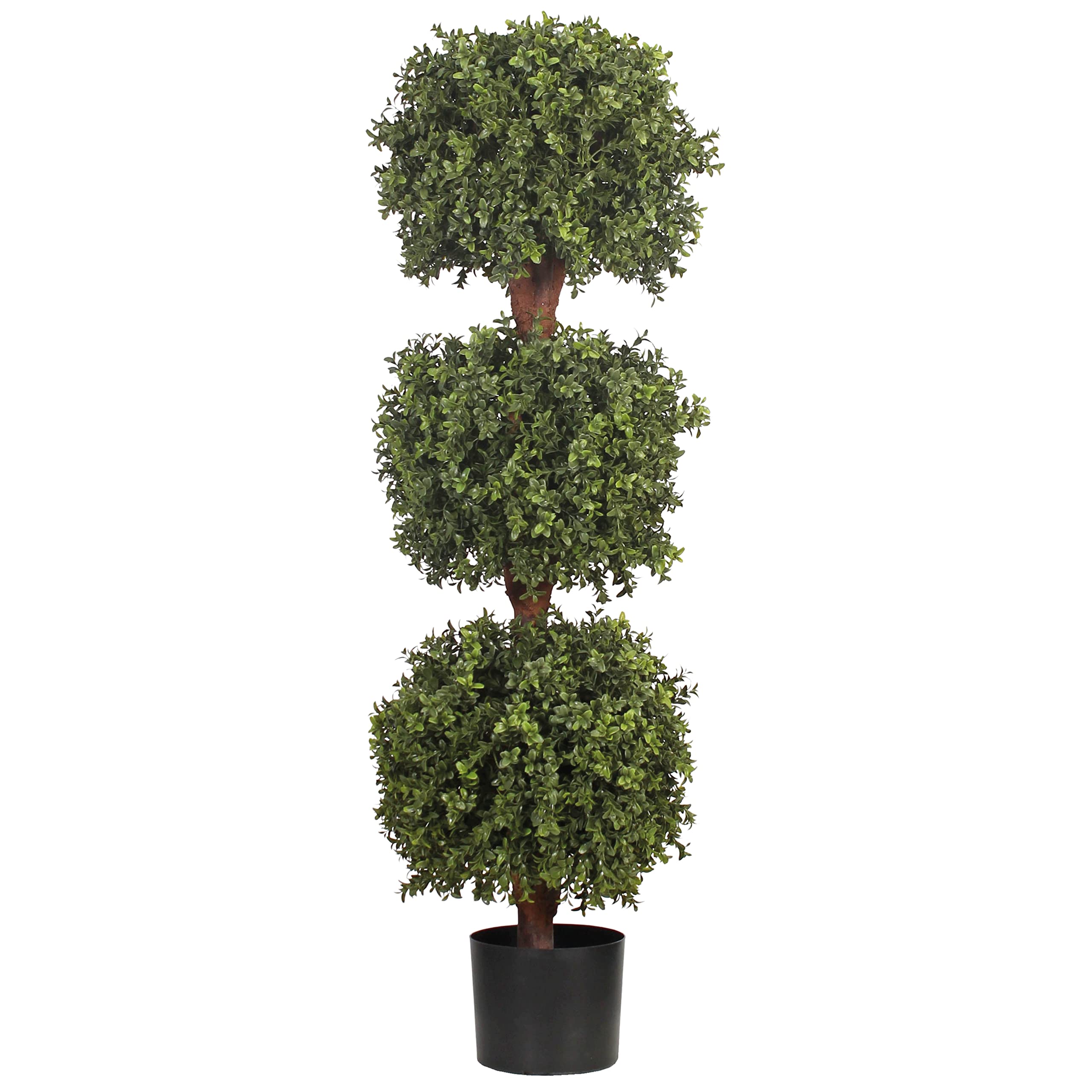 Sponsored Ad – Blooming Artificial Outdoor Plant, UV and Water Resistant, Faux Decorative Tree with Pot, Easy Care, Perfect for Gardens and Patios (Boxwood Triple Ball Tree) (Green) (120cm)