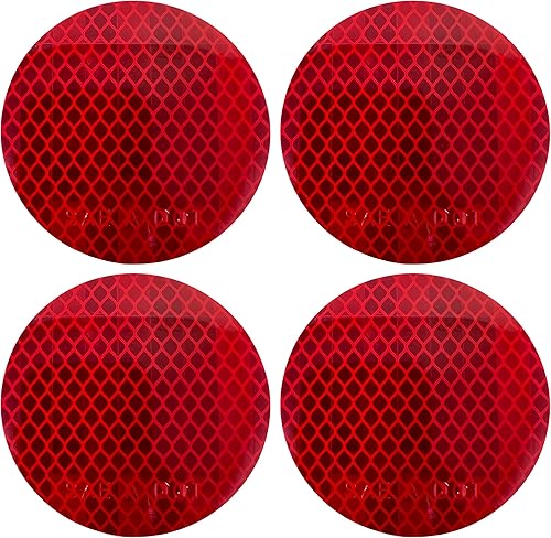 Todas las piezas de camión de estrellas Reflector redondo de 3 pulgadas DOT-SAE ámbarrojo de alta visibilidad, reflectante, fuerte, adhesivo,