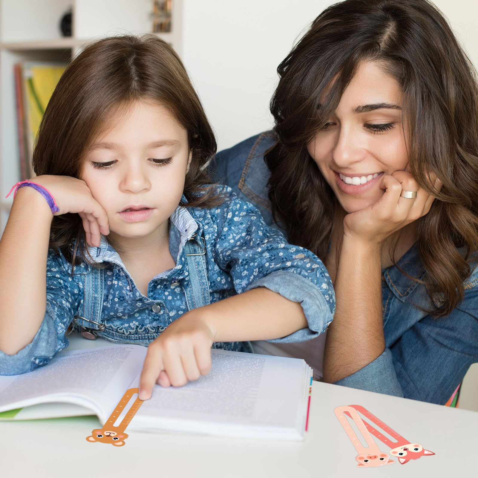Marcapáginas Animales para Niños Lindos Clip Bookmark Regla 30 Piezas