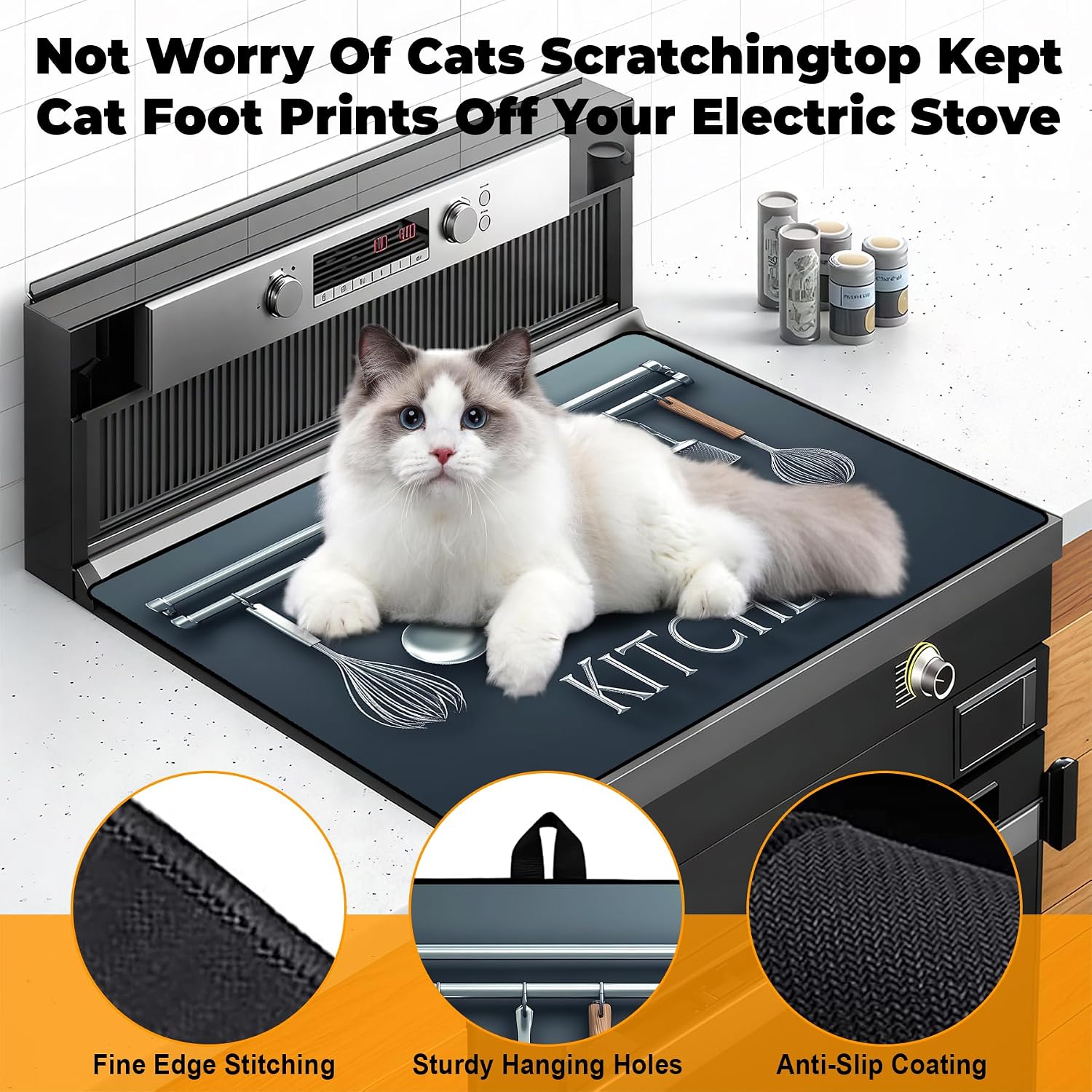 Heat-resistant Stove Top Cover - 28.5" X 20.5" Cooktop Protector Covers, Scratch-resistant Washable Pad Kitchen Countertop Mat (Kitchenware, 28.5" x 20.5")
