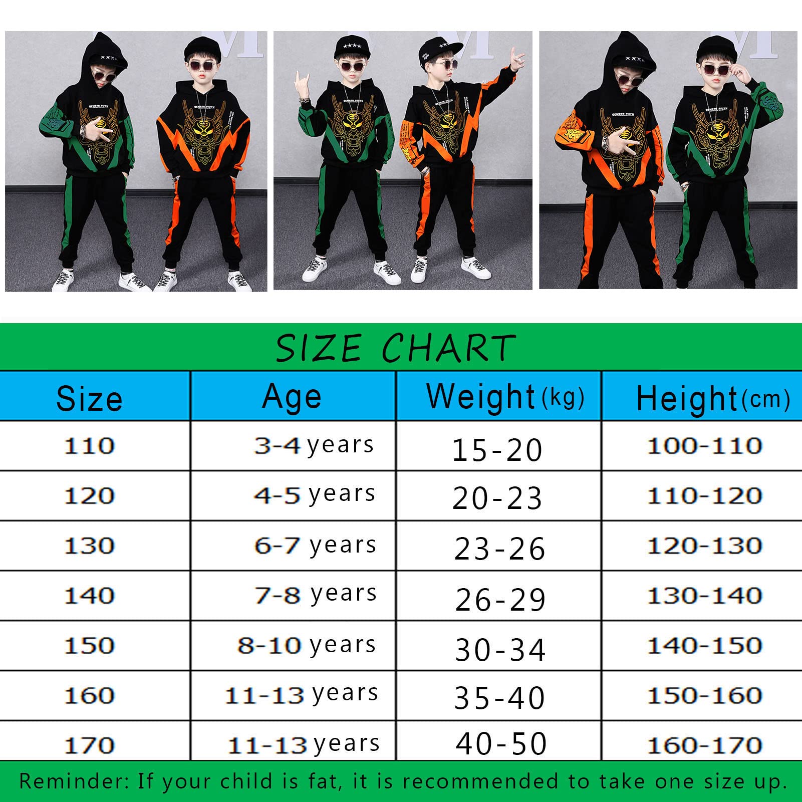 Junge Hoodie Bekleidungssets, Kleinkind Gutaussehend Sweatshirt + Hosen Outfit, T-Shirt Tops Hosen Böden Kleidung Set, Trainingsanzug-Set Für 3-13 Jahre